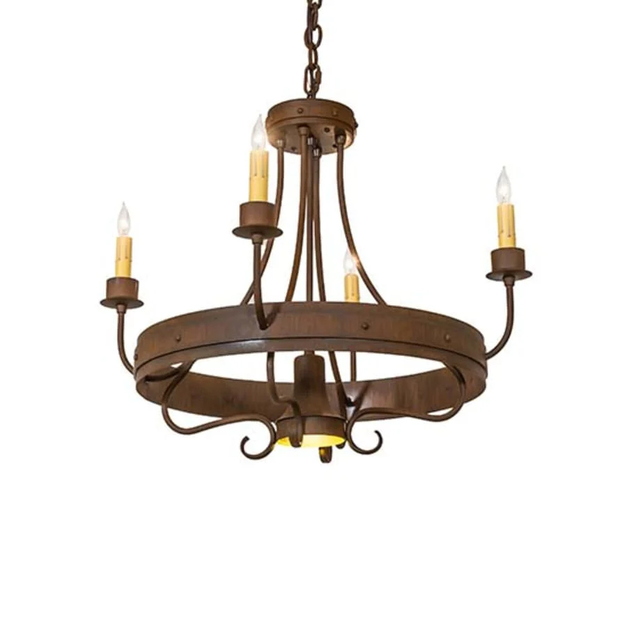Meyda Tiffany Franciscan 4 Light 25" Wide Taper Candle Style Chandelier - Image 1