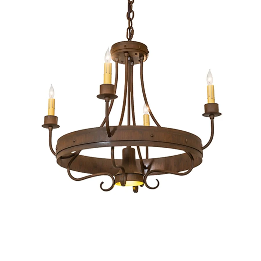 Meyda Tiffany Franciscan 4 Light 25" Wide Taper Candle Style Chandelier - Image 2