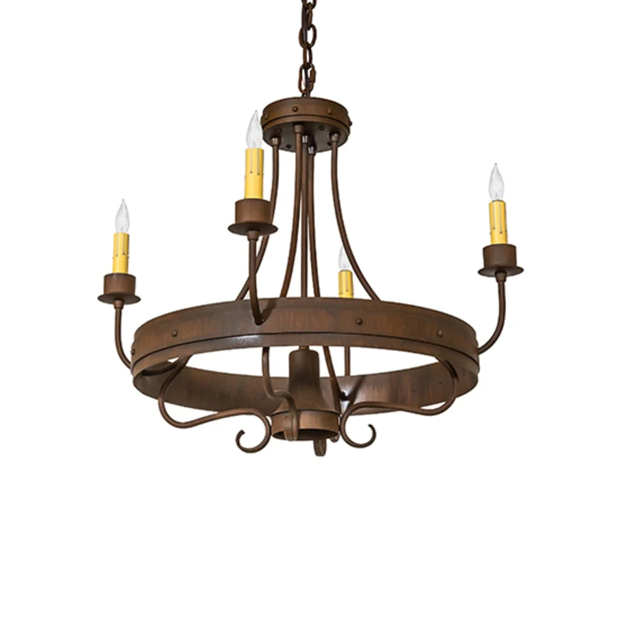 Meyda Tiffany Franciscan 4 Light 25" Wide Taper Candle Style Chandelier - Image 3