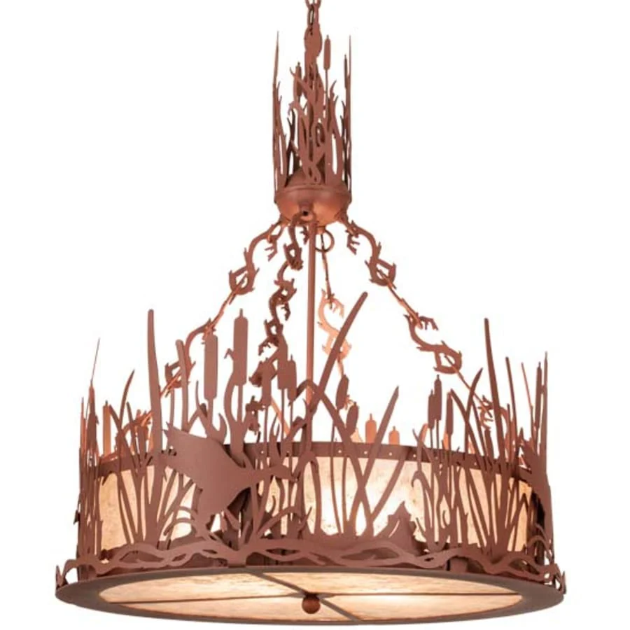 Meyda Tiffany Ducks in Flight 4 Light 26" Wide Pendant - Image 1