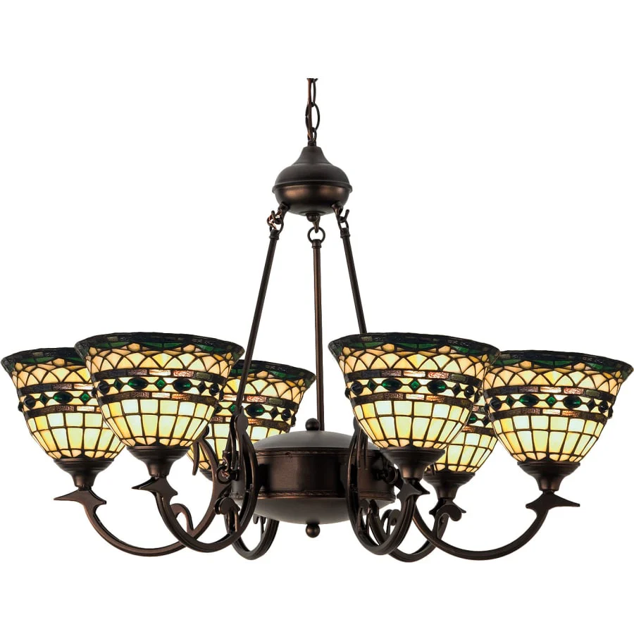 Meyda Tiffany Tiffany Roman 6 Light 32" Wide Chandelier with Tiffany Glass Shade - Image 1