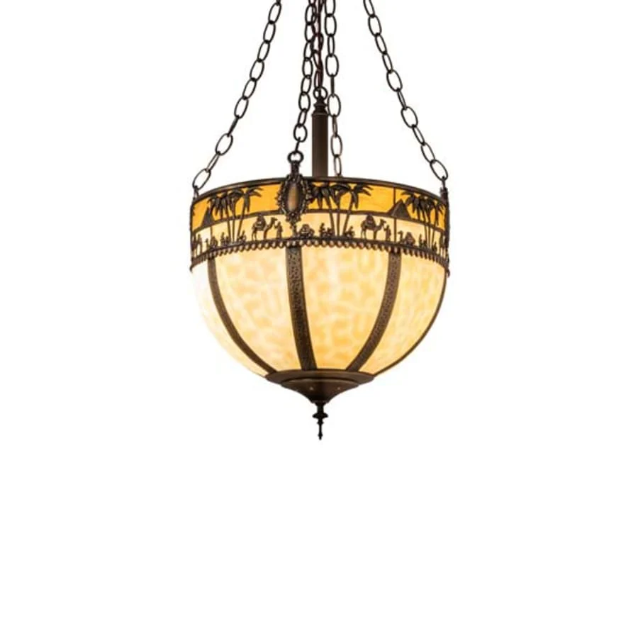 Meyda Tiffany Camel Basket 4 Light 16" Wide Pendant - Image 1