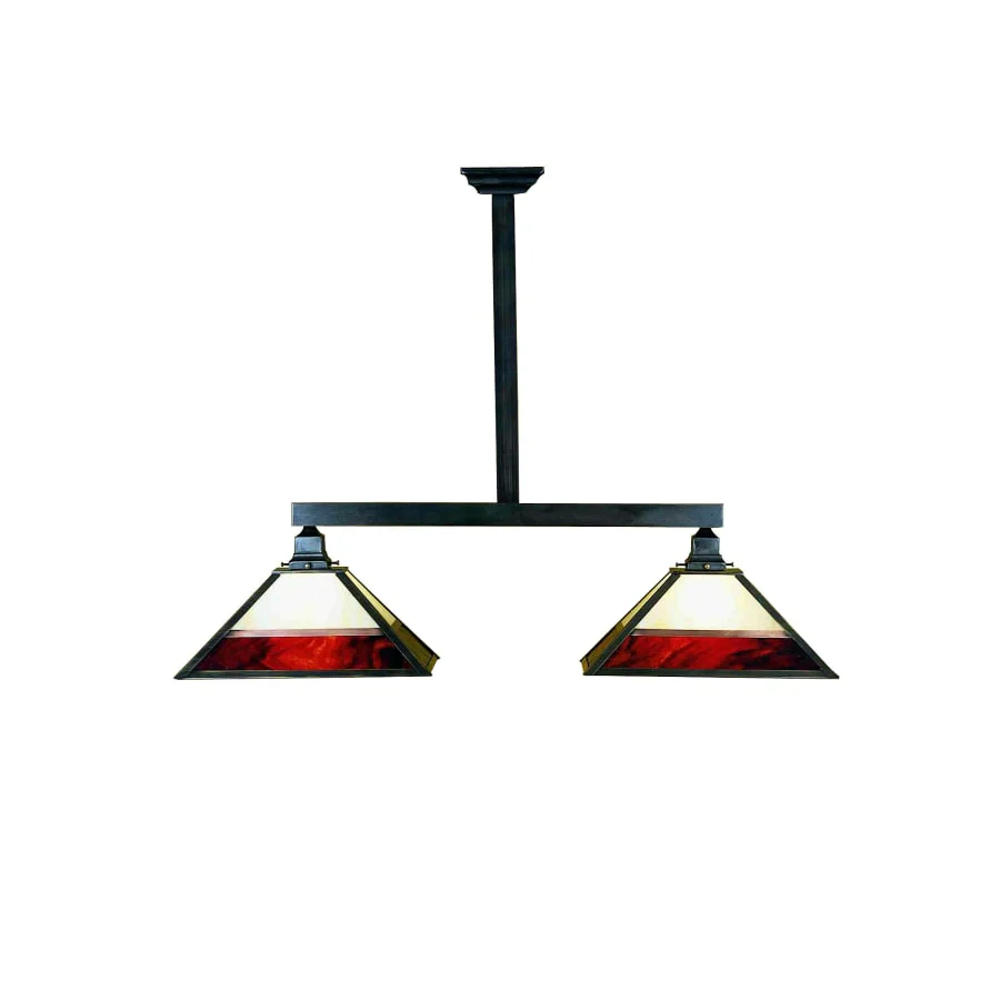 Meyda Tiffany Mission Island 2 Light 42″ Wide Linear Chandelier with Tiffany Glass Shade