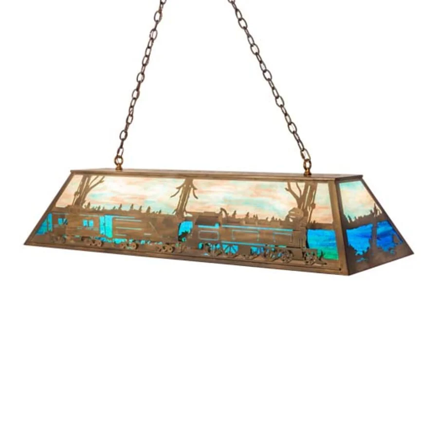 Meyda Tiffany Long Train 9 Light 60" Wide Linear Pendant - Image 1