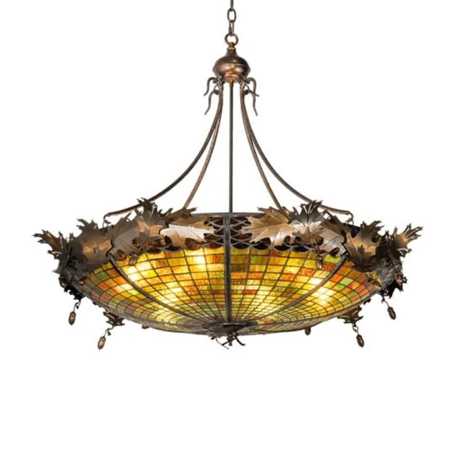Meyda Tiffany Greenbriar Oak 6 Light 42" Wide Pendant - Image 1