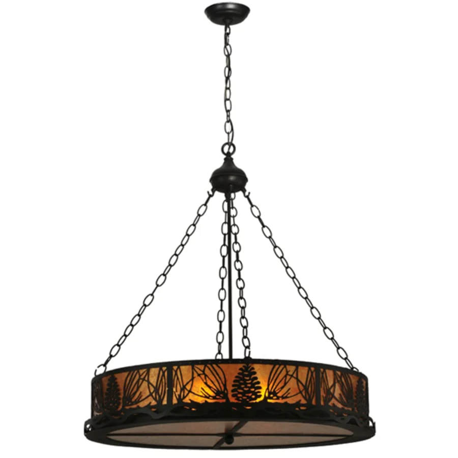 Meyda Tiffany 72" Wide Pendant with Handmade Shade - Image 1