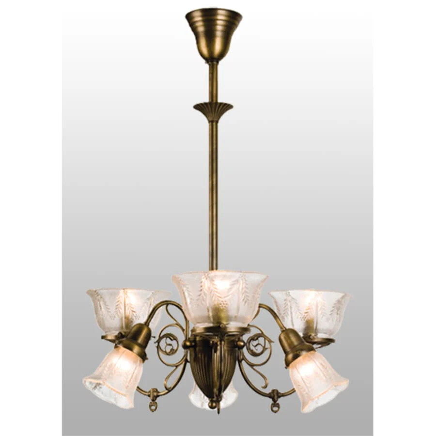 Meyda Tiffany Bleeker 6 Light 26" Wide Chandelier with Clear Glass Shades - Image 1