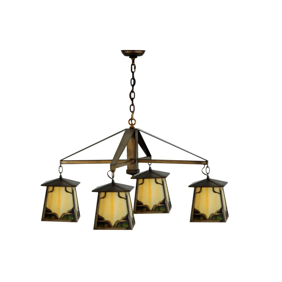 Meyda Tiffany Kirkpatrick 4 Light 38" Wide Chandelier with Tiffany Glass Shade - Image 1