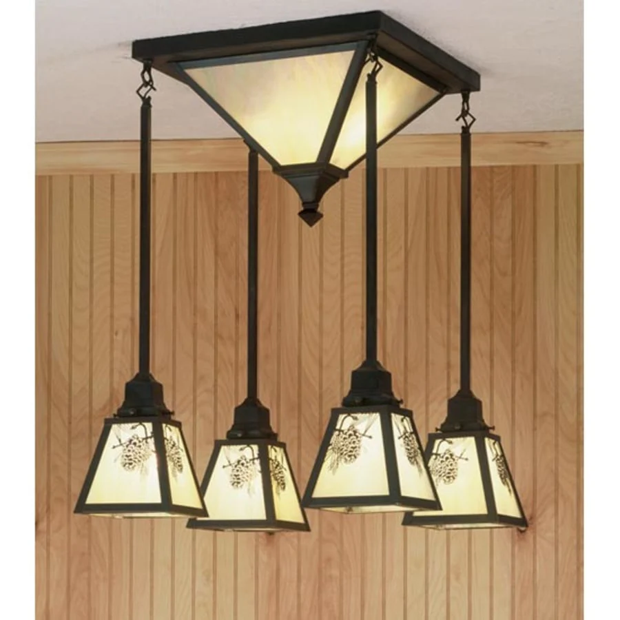 Meyda Tiffany Winter Pine 6 Light 30" Wide Multi Light Pendant - Image 2