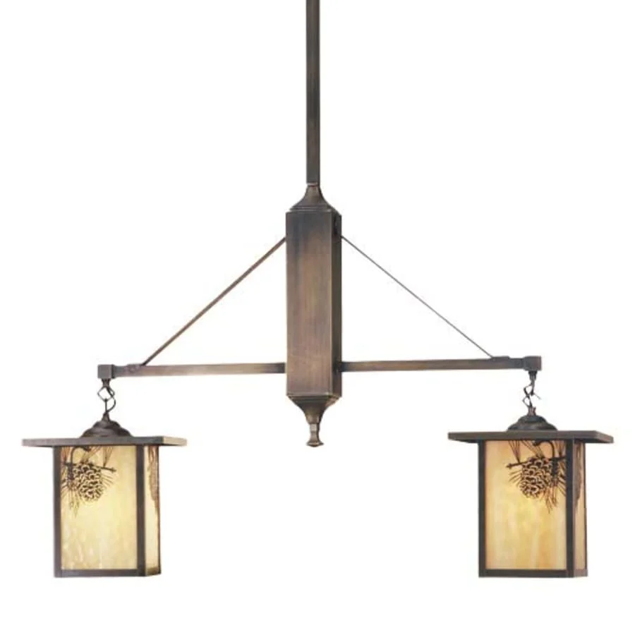 Meyda Tiffany Hyde Park 2 Light 37" Wide Linear Pendant - Image 1