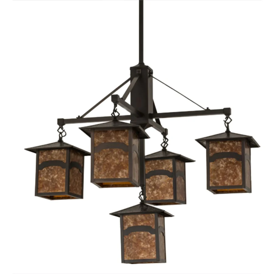Meyda Tiffany Seneca Mountain View 5 Light 37" Wide Chandelier - Image 3