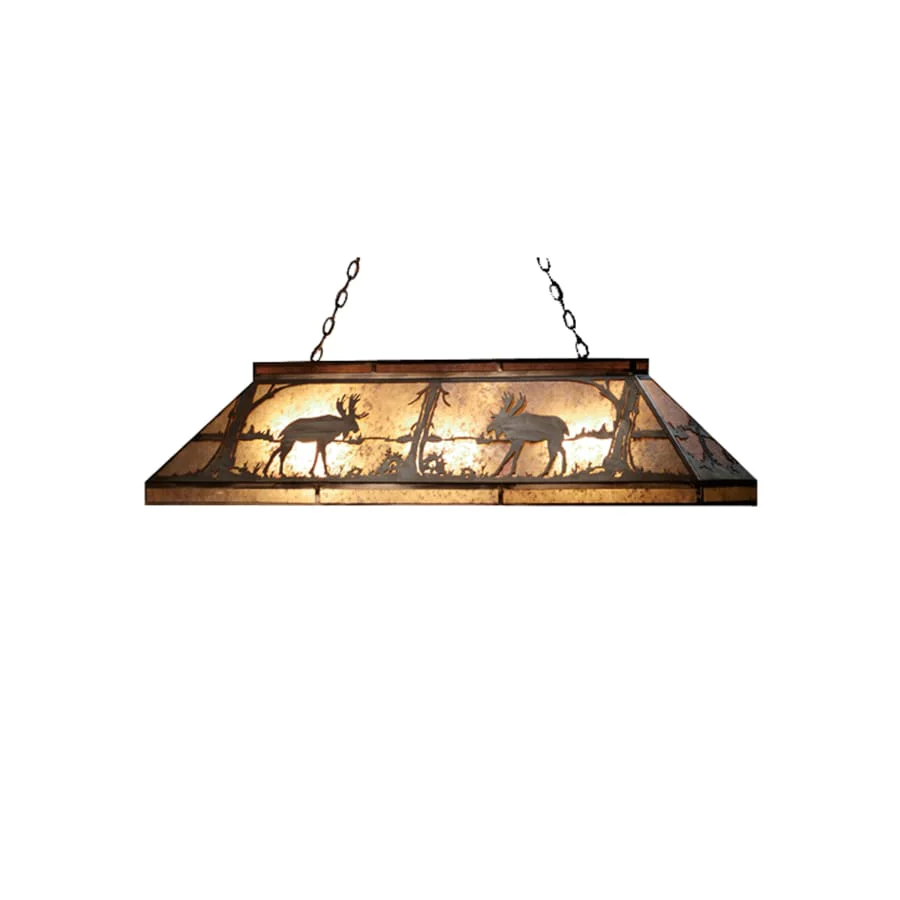 Meyda Tiffany 48" L Moose At Lake Island / Billiard Fixture - Image 1