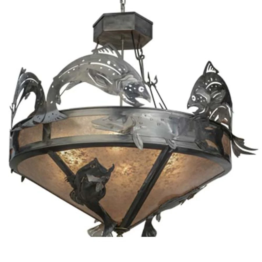 Meyda Tiffany Catch of the Day 6 Light 39" Wide Pendant - Image 1