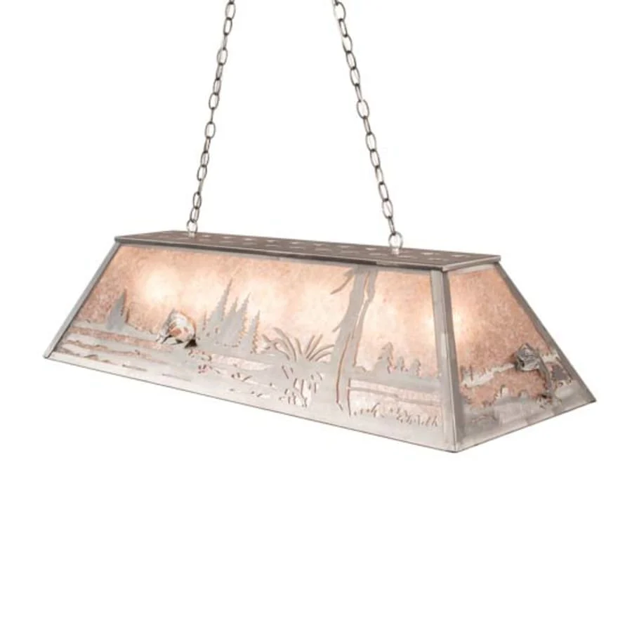 Meyda Tiffany Long Leaping Trout 11 Light 72" Wide Linear Pendant - Image 1