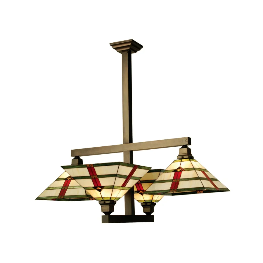 Meyda Tiffany Prairie Arrowhead 4 Light 38" Wide Chandelier with Tiffany Glass Shade - Image 1