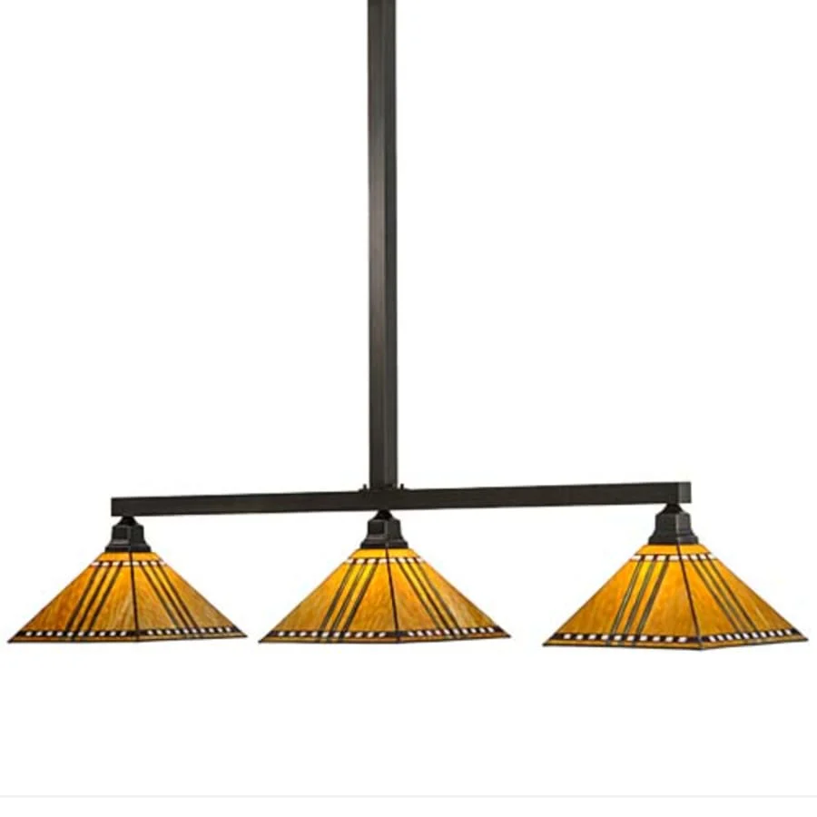 Meyda Tiffany Prairie Corn 3 Light 62" Wide Linear Pendant - Image 1