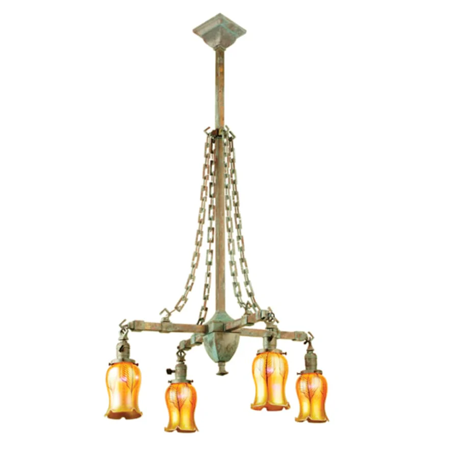 Meyda Tiffany Craftsman 4 Light 26" Wide Chandelier - Image 2