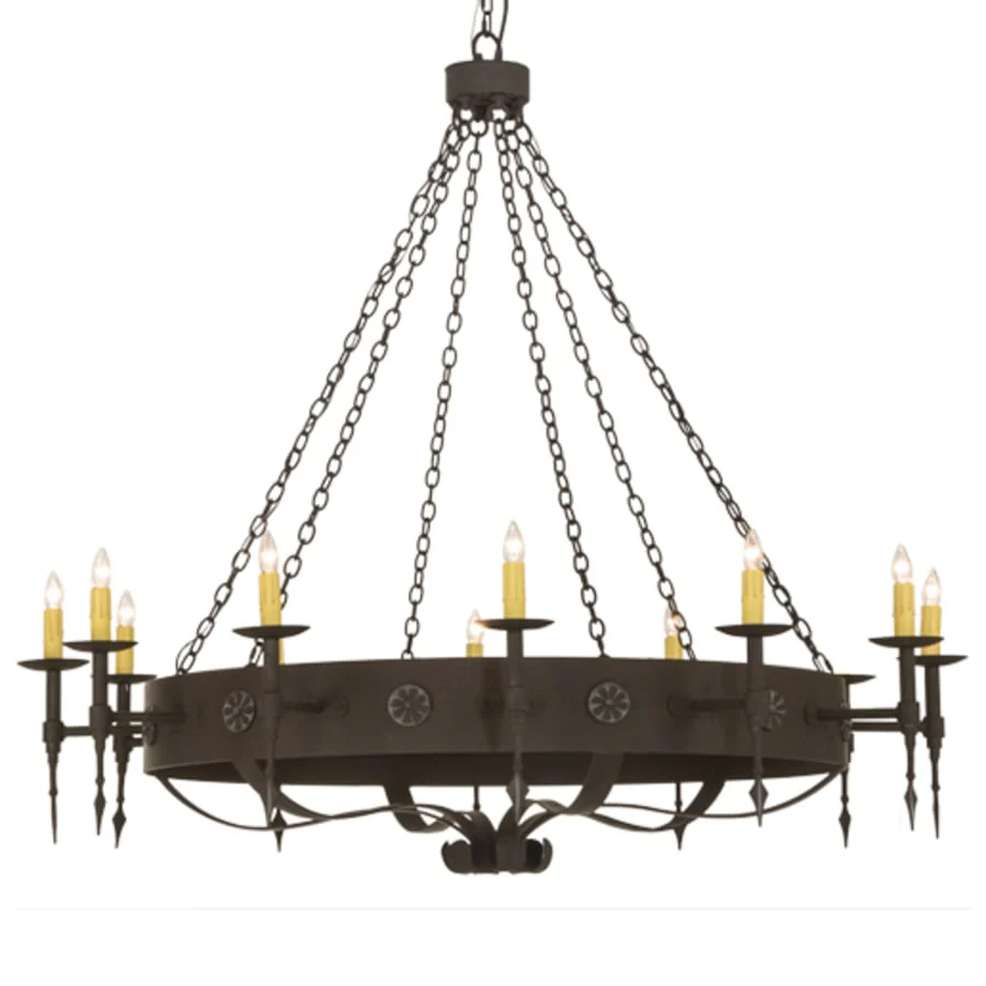 Meyda Tiffany Warwick 12 Light 66" Wide Taper Candle Style Chandelier - Image 1