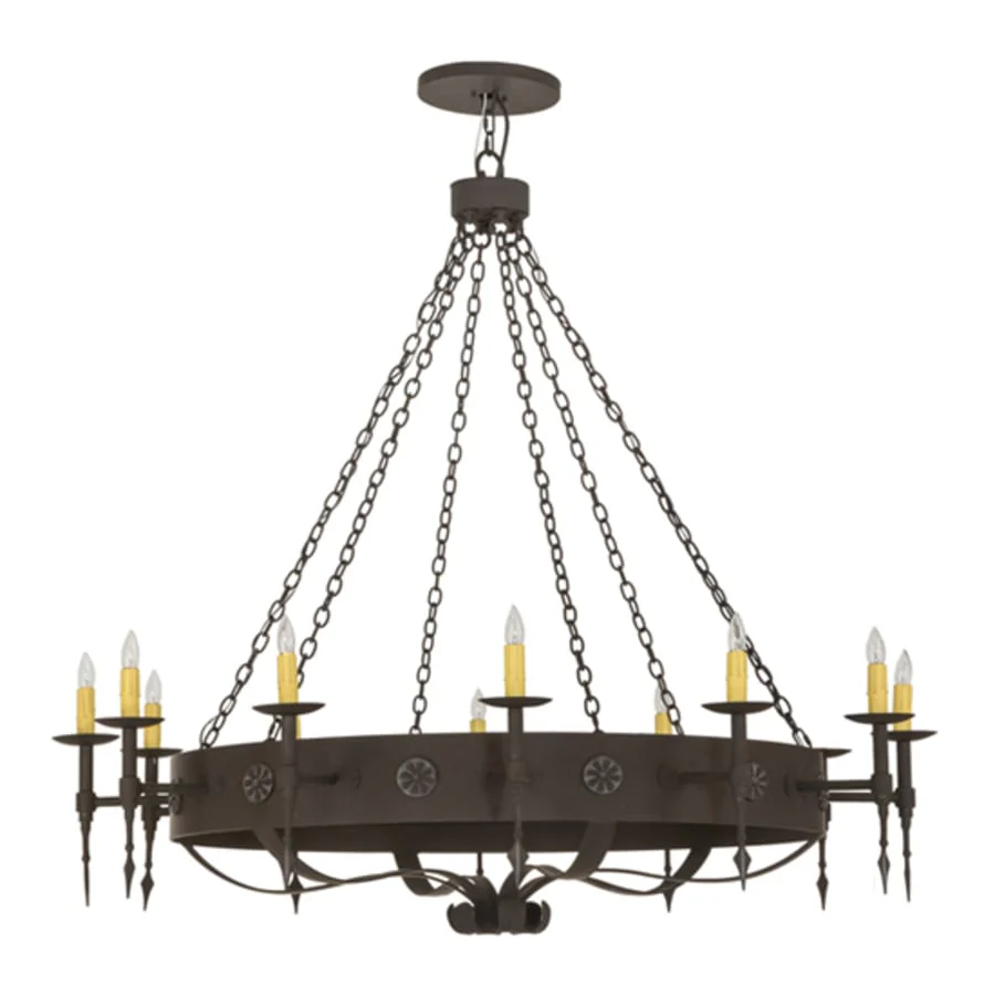 Meyda Tiffany Warwick 12 Light 66" Wide Taper Candle Style Chandelier - Image 2