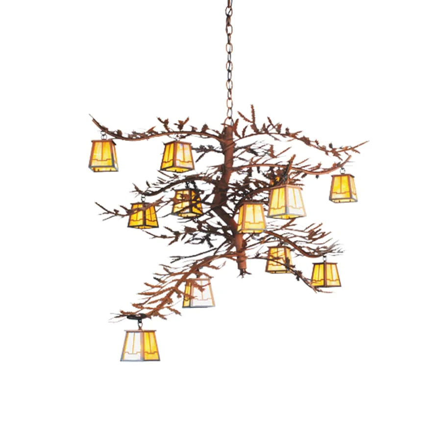 Meyda Tiffany 48" W Pine Branch Valley View 12 Light Chandelier - Image 1