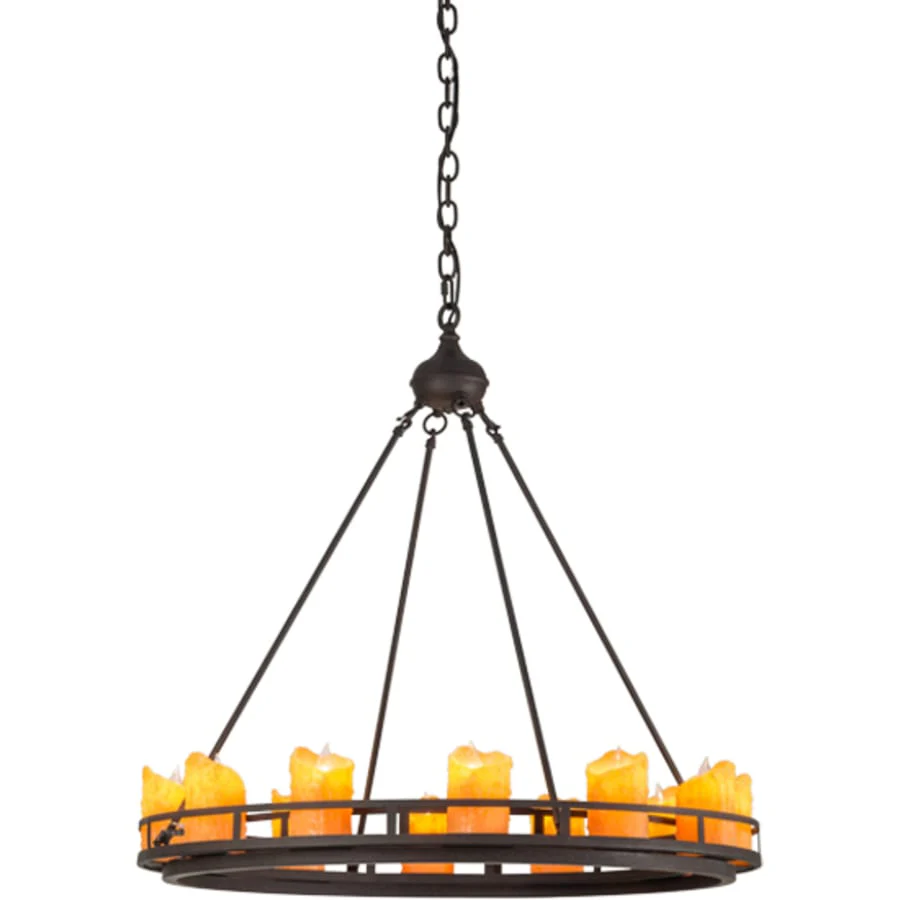 Meyda Tiffany Barbury 12 Light 32" Wide Pillar Candle Style Chandelier - Image 1
