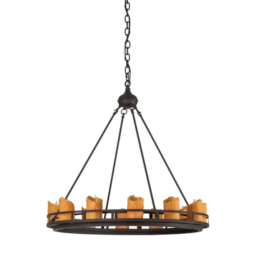 Meyda Tiffany Barbury 12 Light 32" Wide Pillar Candle Style Chandelier - Image 2