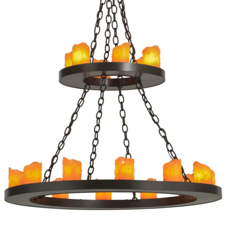 Meyda Tiffany Loxley 18 Light 36" Wide Pillar Candle Style Chandelier - Image 1