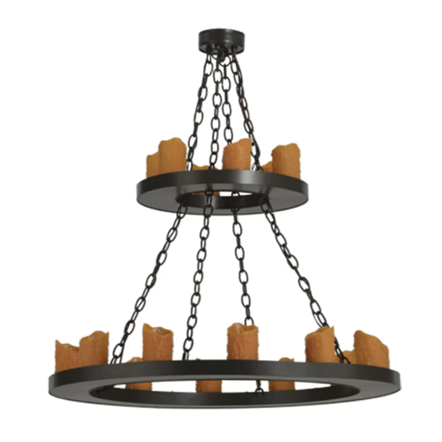 Meyda Tiffany Loxley 18 Light 36" Wide Pillar Candle Style Chandelier - Image 3