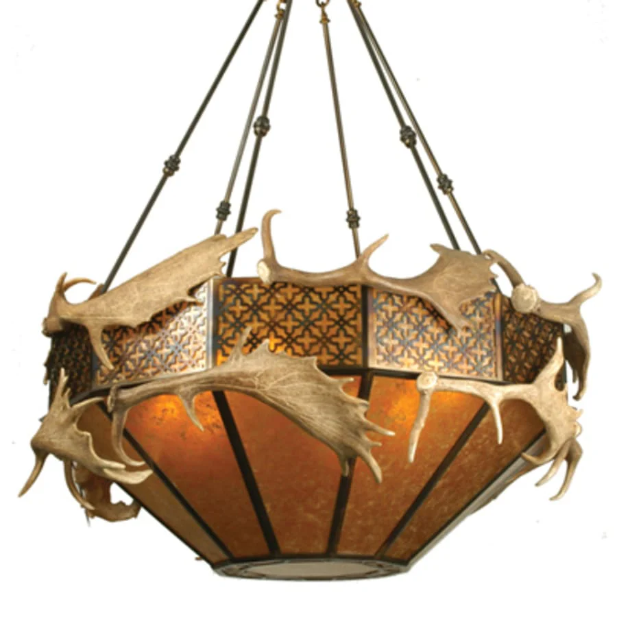 Meyda Tiffany Antlers 8 Light 50" Wide Pendant - Image 1