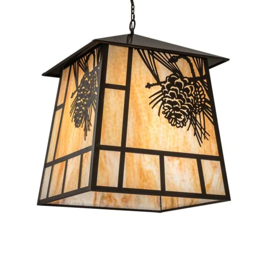 Meyda Tiffany Square Stillwater 4 Light 42" Wide Pendant - Image 1