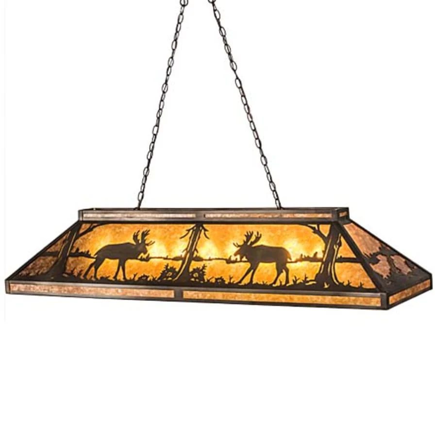 Meyda Tiffany Long Moose 9 Light 61" Wide Linear Pendant - Image 1