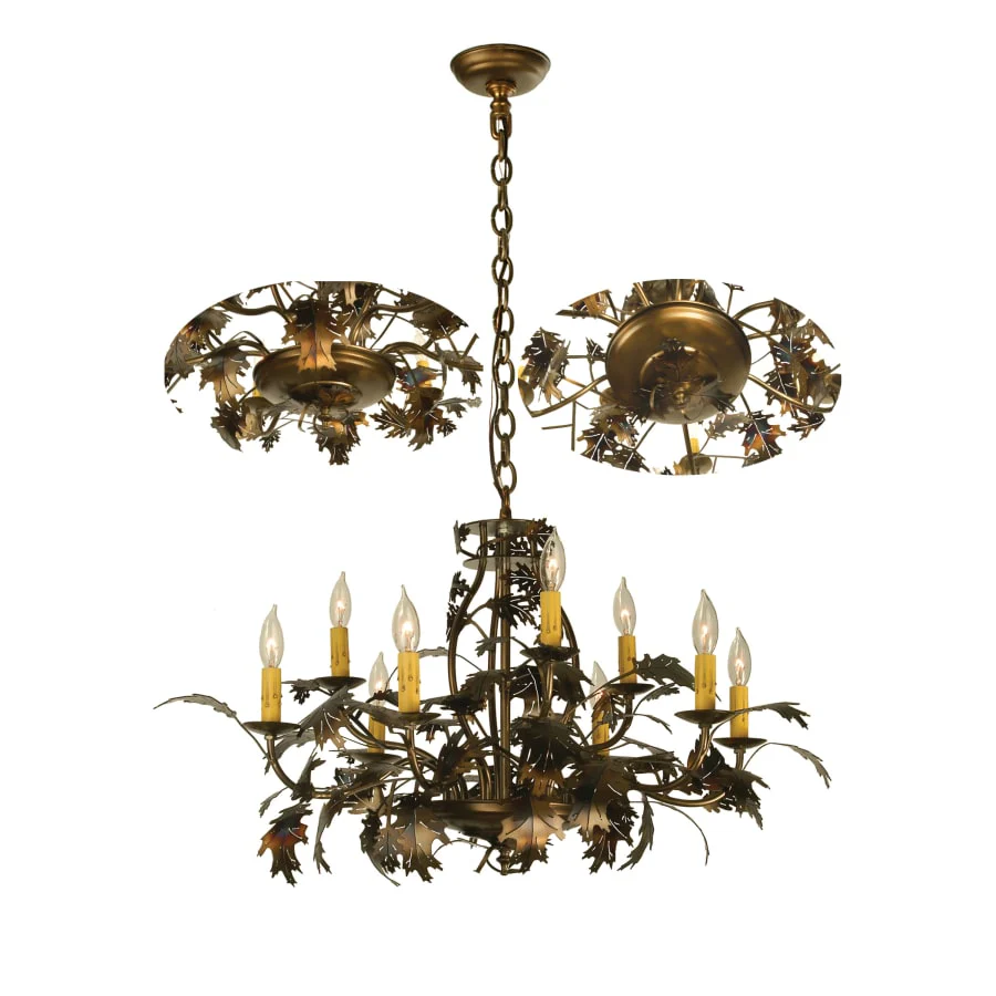 Meyda Tiffany 31" W Oak Leaf 9 Light Chandelier - Image 1