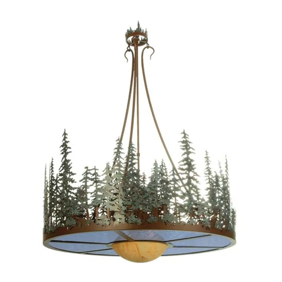 Meyda Tiffany Pine Lake 4 Light 36" Wide Pendant - Image 1