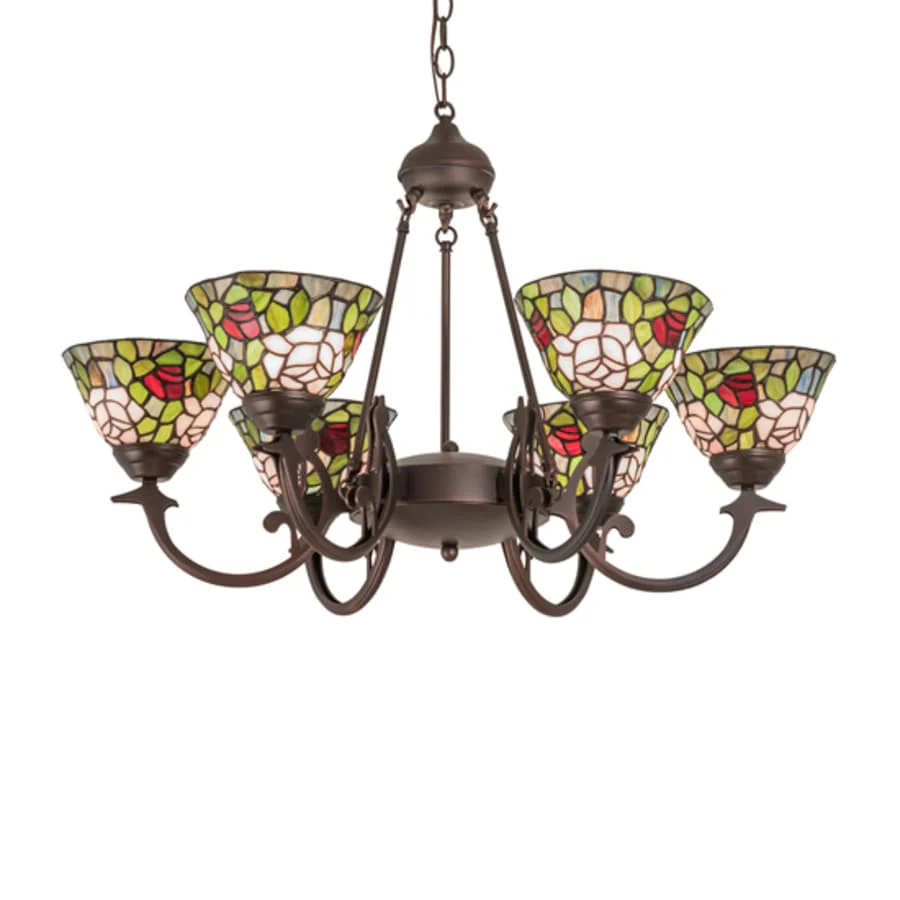 Meyda Tiffany Tiffany Rosebush 6 Light 32" Wide Chandelier - Image 1