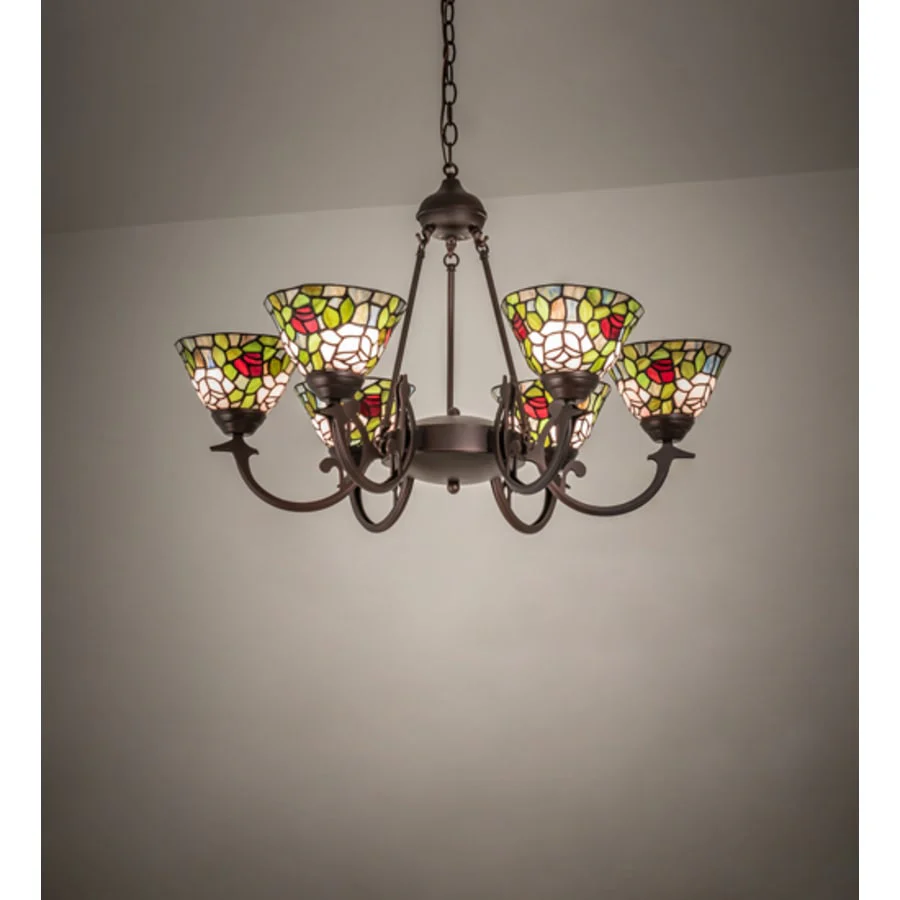 Meyda Tiffany Tiffany Rosebush 6 Light 32" Wide Chandelier - Image 2