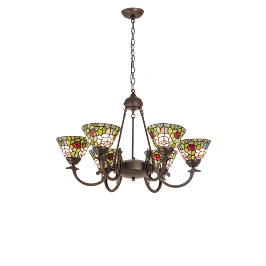 Meyda Tiffany Tiffany Rosebush 6 Light 32" Wide Chandelier - Image 3