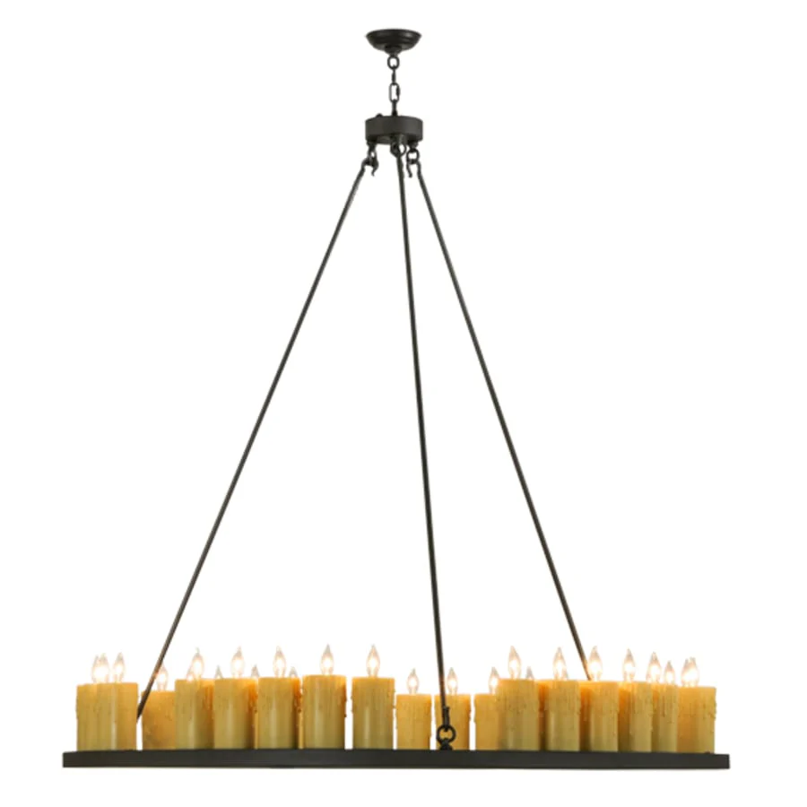 Meyda Tiffany Deina 30 Light 60" Wide Wrought Iron Candle Style Chandelier - Image 3