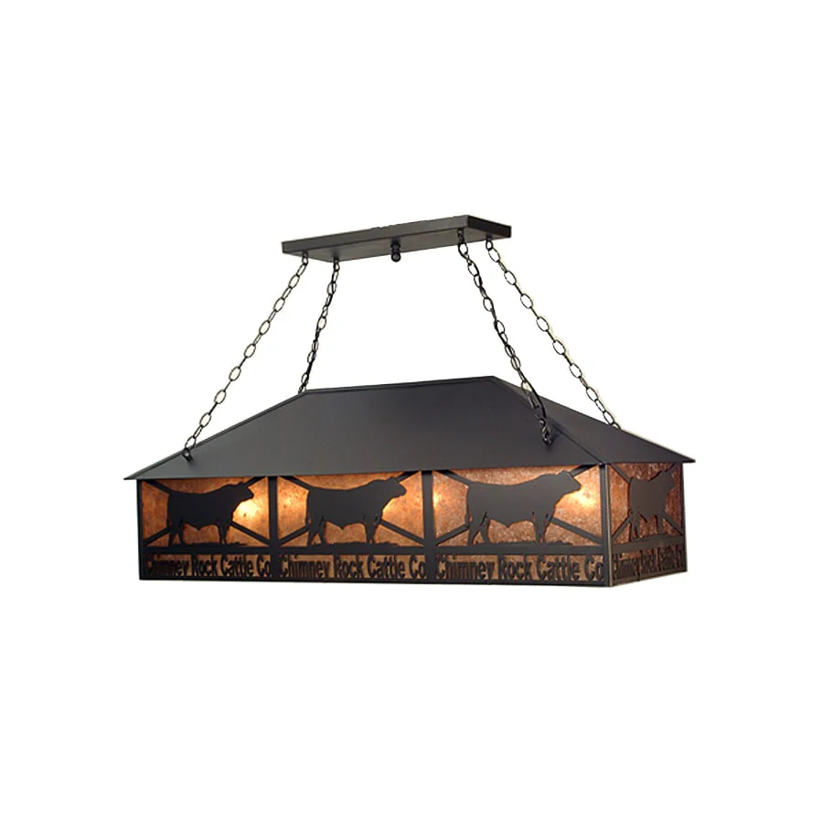 Meyda Tiffany Personalized Chimney Rock 9 Light 50" Wide Billiard Chandelier with Silver Mica Shade - Image 1