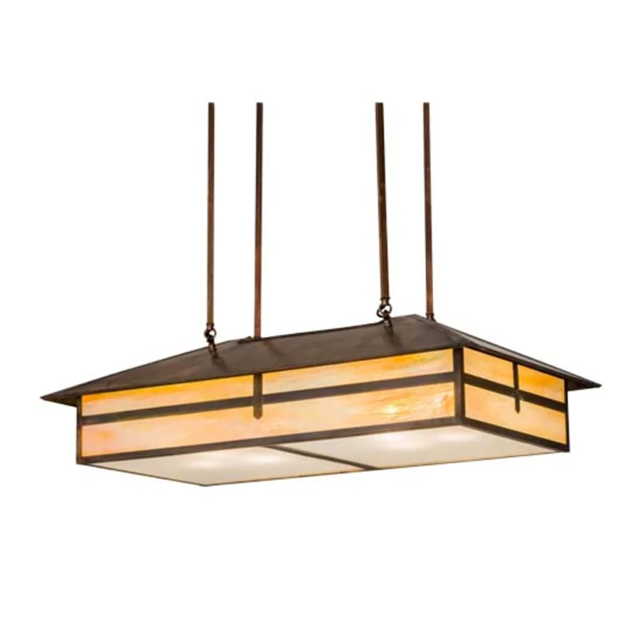 Meyda Tiffany Seneca Cross Mission 6 Light 36" Wide Linear Pendant - Image 1