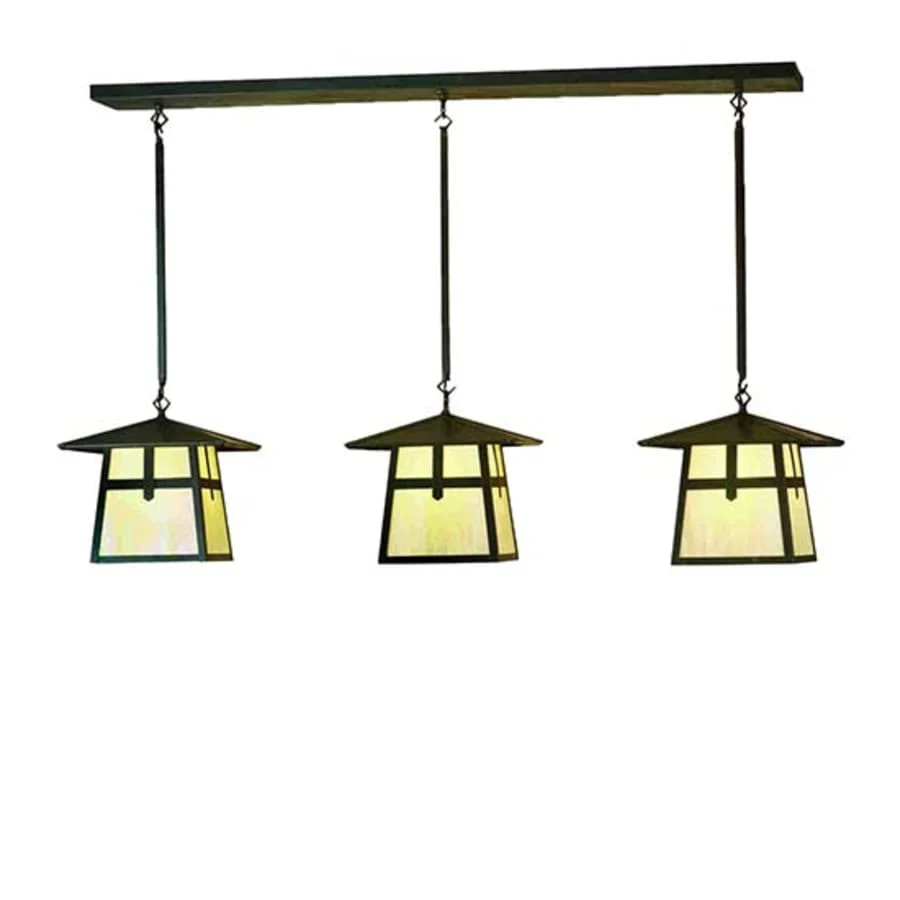 Meyda Tiffany Stillwater Cross Mission 3 Light 48" Wide Linear Pendant - Image 1