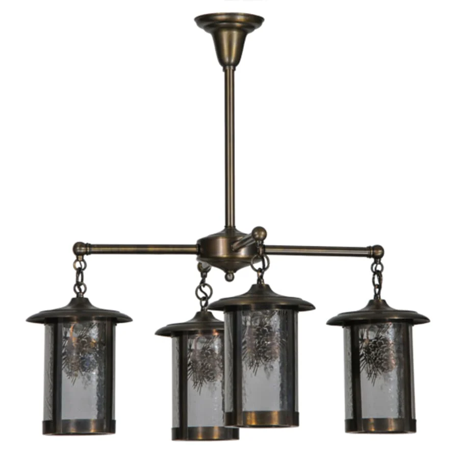 Meyda Tiffany Fulton Winter Pine 4 Light 30" Wide Chandelier - Image 2