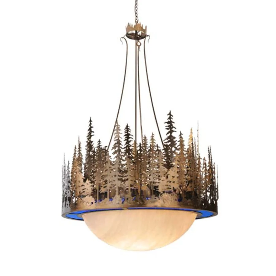 Meyda Tiffany Pine Lake 8 Light 54" Wide Pendant - Image 1