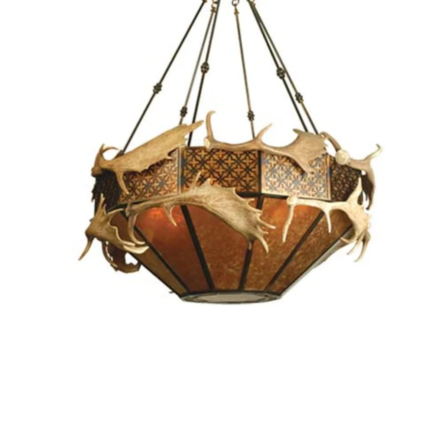 Meyda Tiffany Antlers Fallow Deer 8 Light 52" Wide Pendant - Image 1