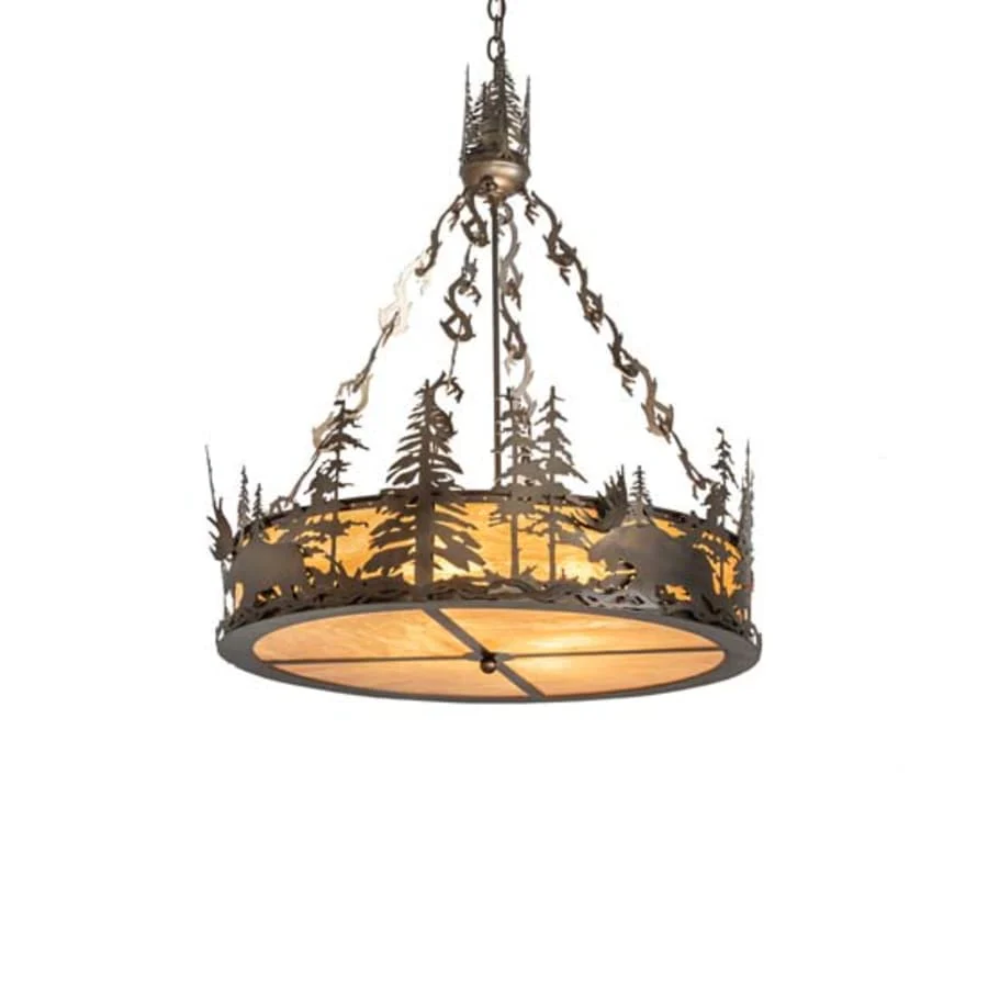 Meyda Tiffany Moose at Dusk 4 Light 32″ Wide Pendant