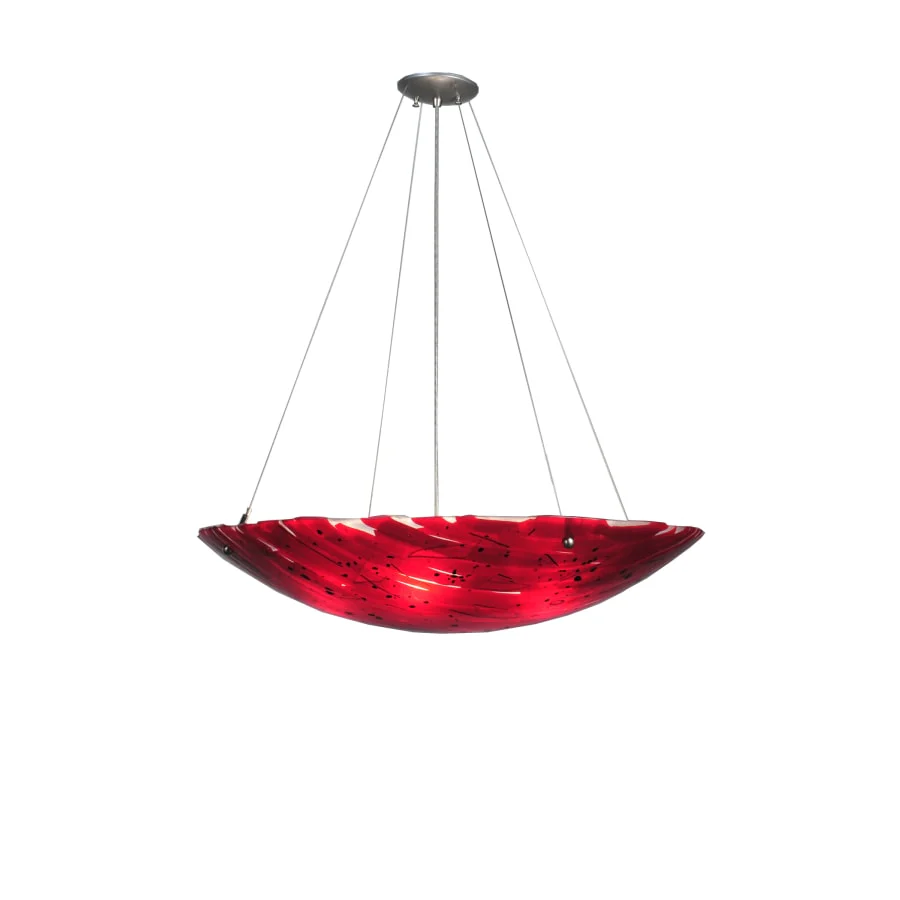 Meyda Tiffany 30" W Pomodoro Caldo Fused Glass Inverted Pendant - Image 1