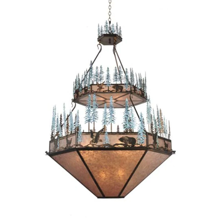 Meyda Tiffany Wildlife at Pine Lake 12 Light 60" Wide Chandelier - Image 1