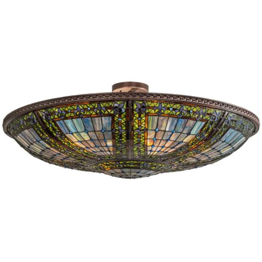 Meyda Tiffany Fleur-De-Lis 40" Wide Semi-Flushmount Ceiling Light - Image 1