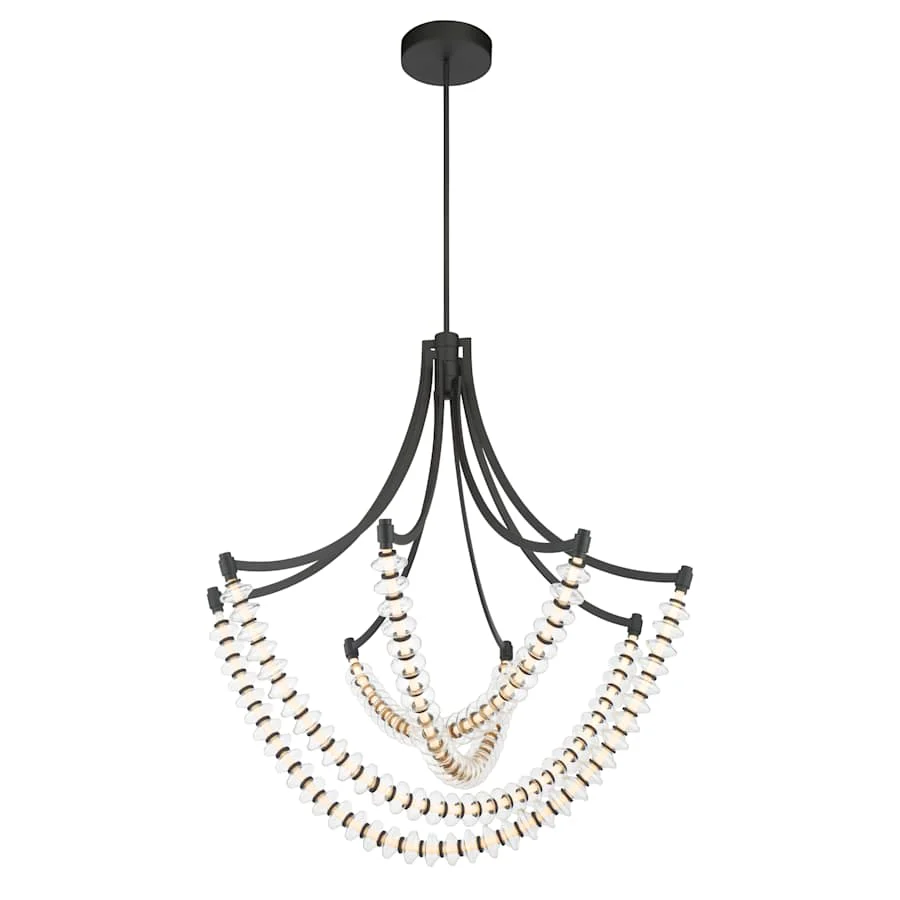 Minka Lavery Pearl 39" Wide LED Abstract Chandelier with Clear, Blown Glass Shades - Image 3