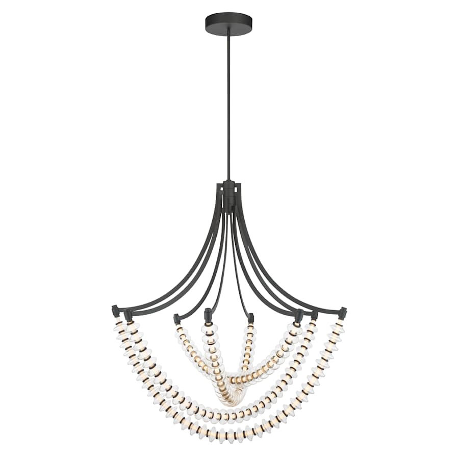 Minka Lavery Pearl 39" Wide LED Abstract Chandelier with Clear, Blown Glass Shades - Image 2