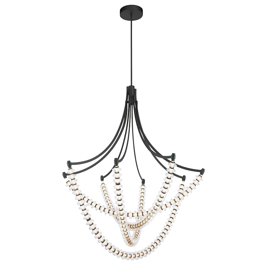 Minka Lavery Pearl 49" Wide LED Abstract Chandelier with Clear, Blown Glass Shades - Image 3